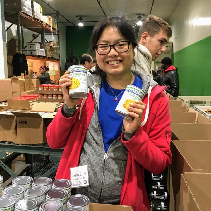 NHC SF member Joanne Lum at SF-Marin Food Bank
