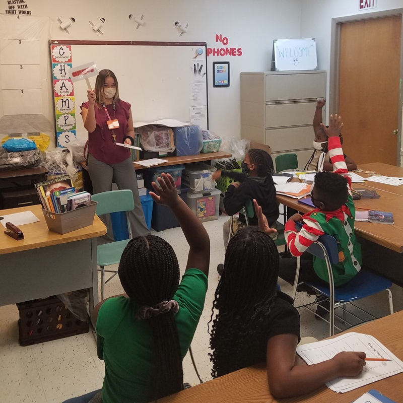 Nicole teaching a workshop