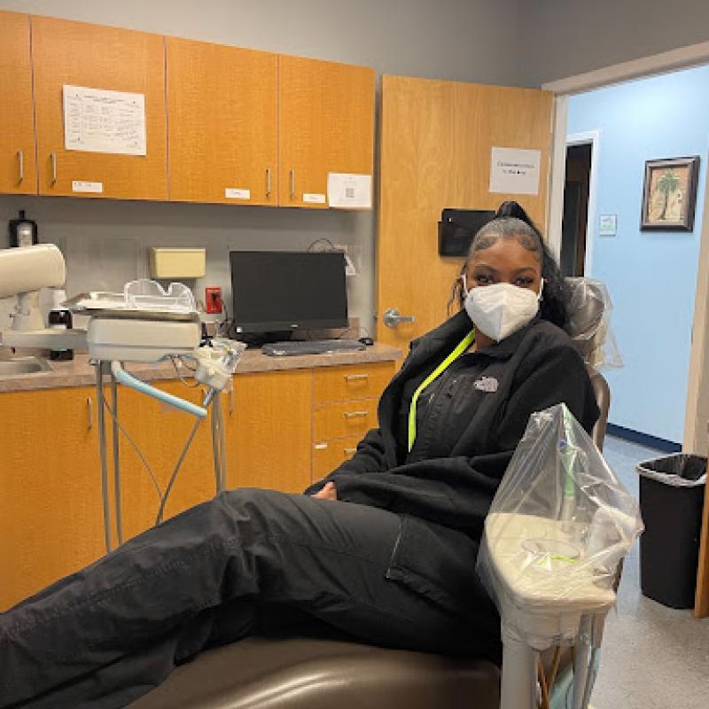 Alexis at her host site. 