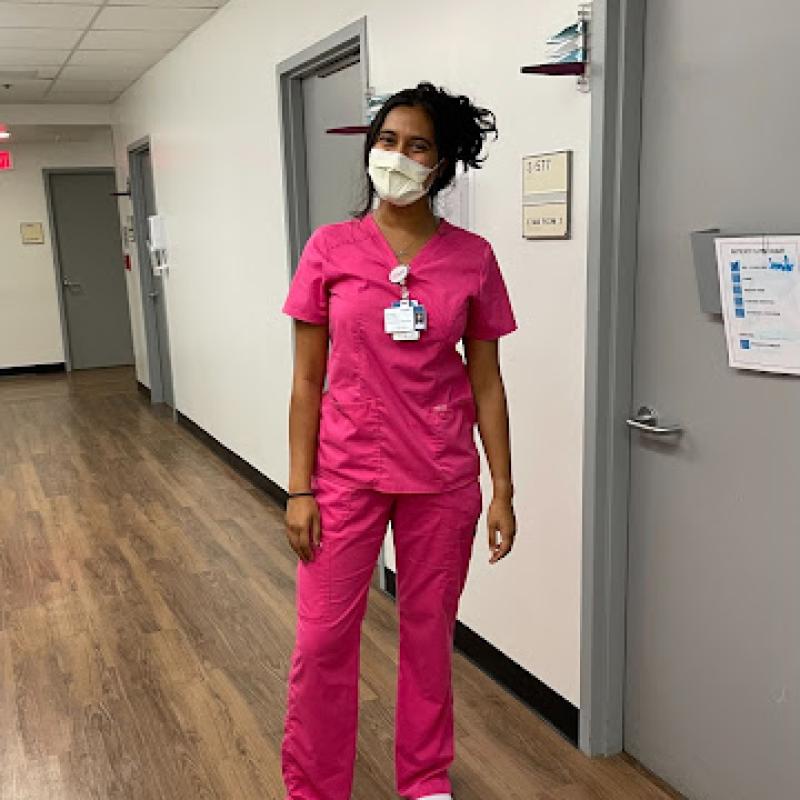 Savarna at her host site