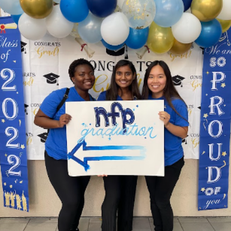 Pictured is Shauntrell Floyd, Binta Patel and Katelyn Griffen at the Nurse-Family Partnership graduation 