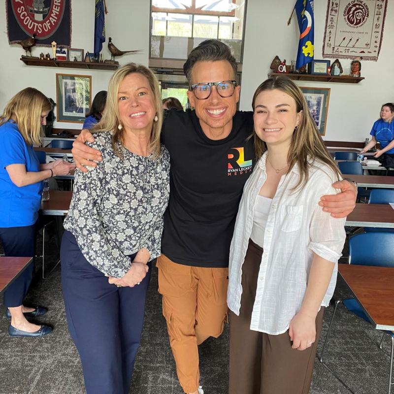 Delani with Kelly, her Host Site Supervisor and Ryan Leckey