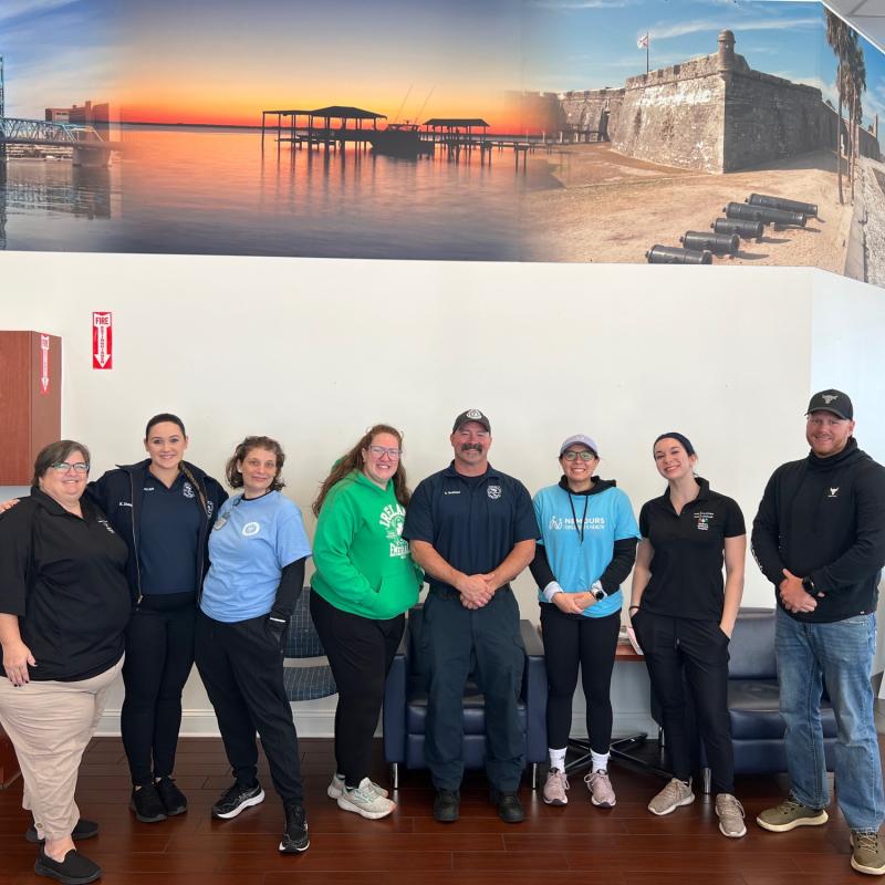 Member Natalie Griffiths, 2nd from right, at a Child Passenger Safety Technician training