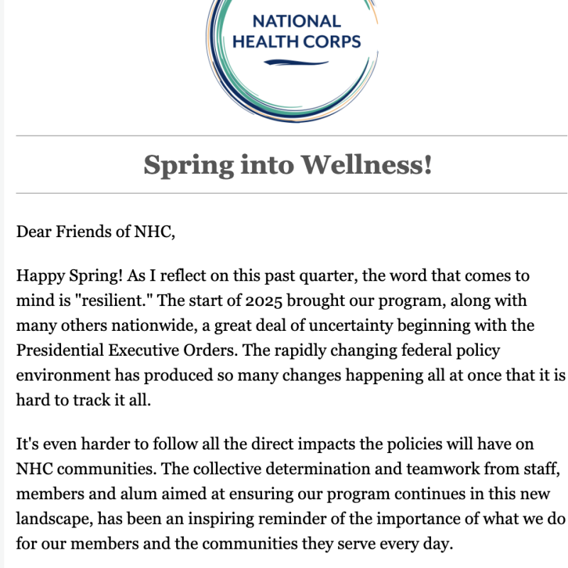 NHC Newsletter- May 2025 